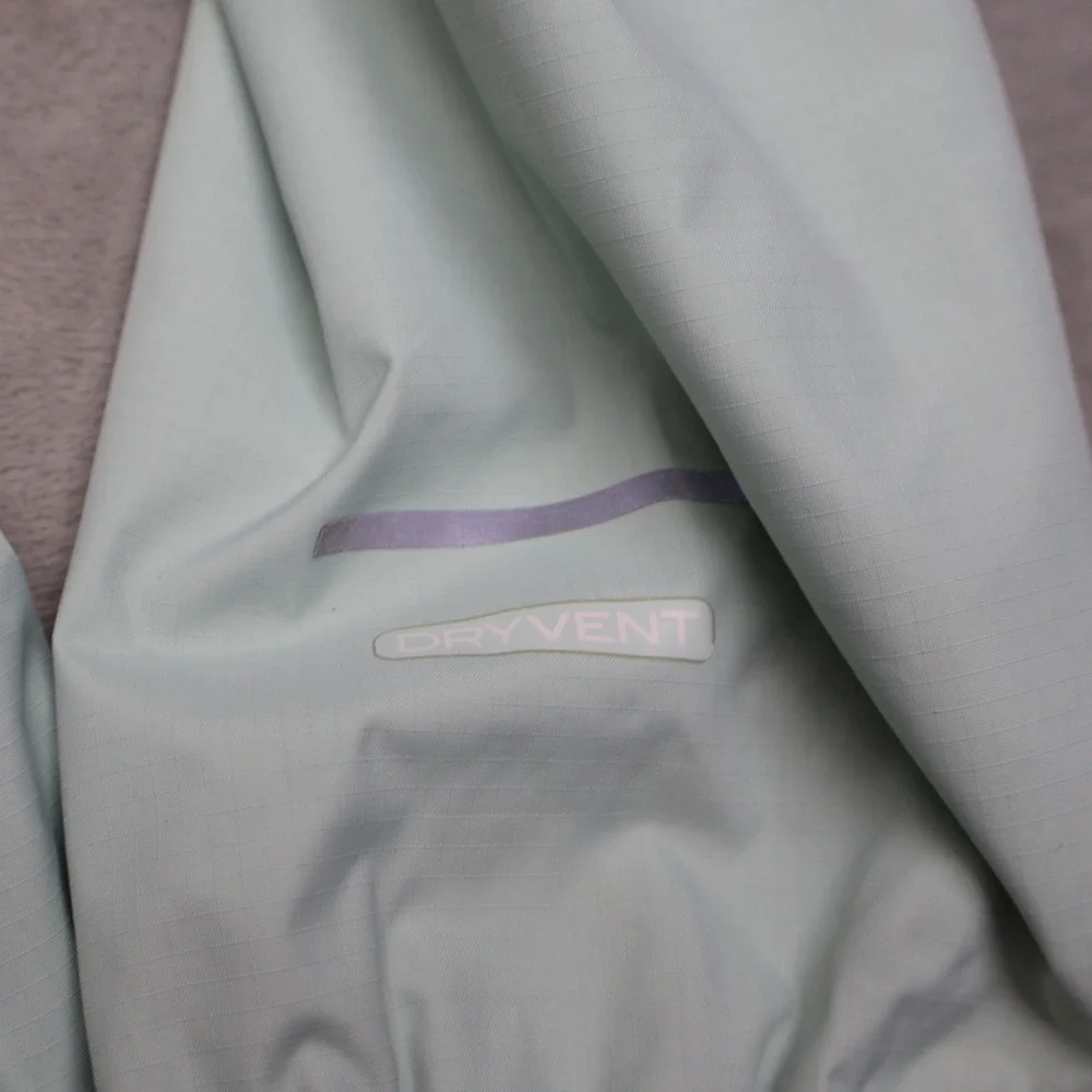 North Face Rain Jacket Girls Large 14/16 Green Resolve Reflective Waterproof